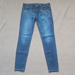 American Eagle Outfitters Women's Dark Blue Skinny Jeans